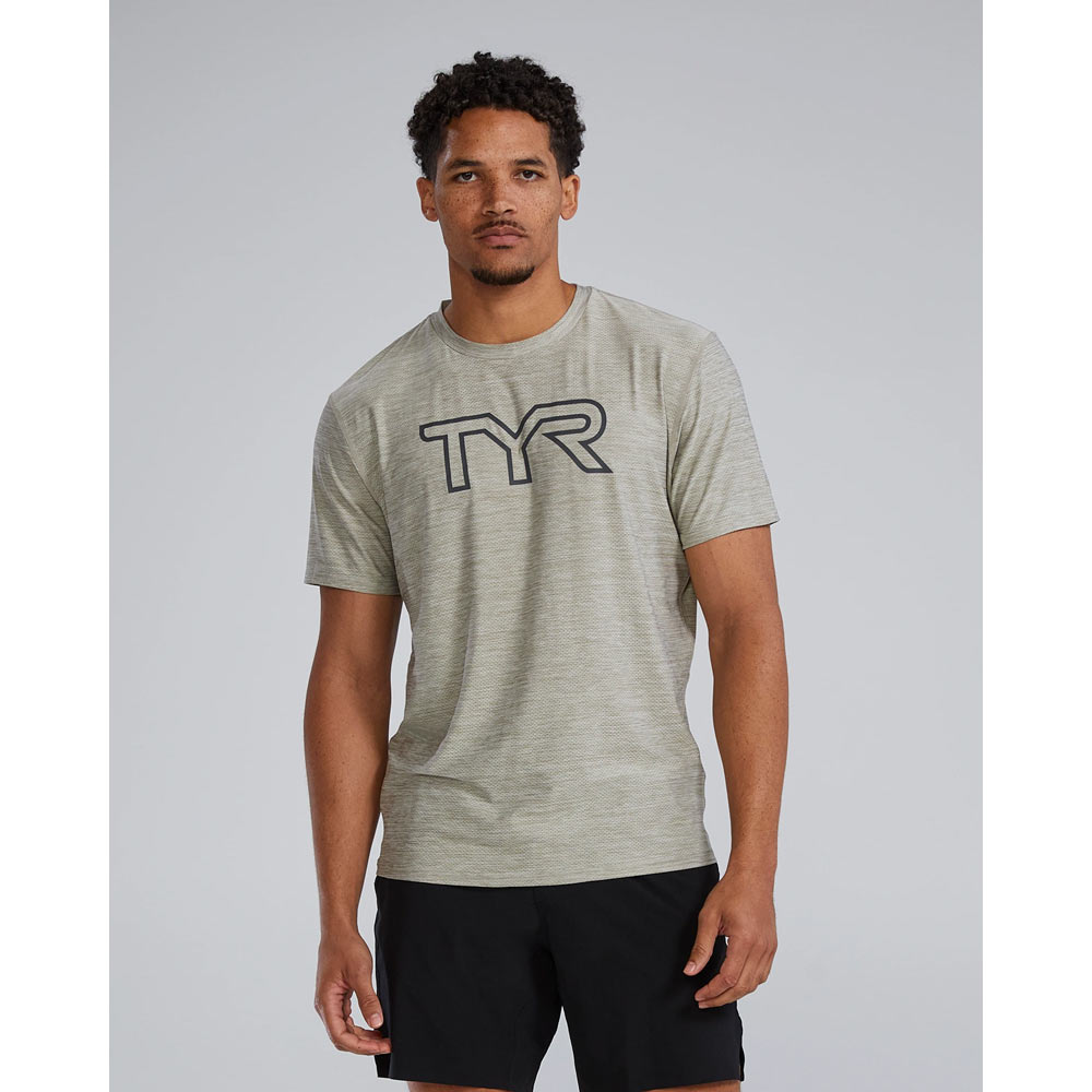 Футболка TYR Men's Airtec Tee Big Logo Solid/Heather