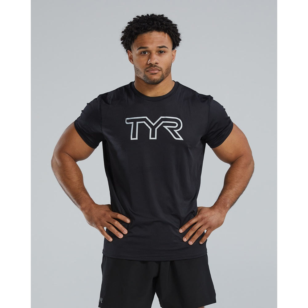 Футболка TYR Men's Airtec Tee Big Logo Solid/Heather