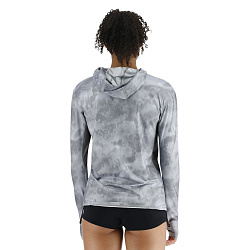 Лайкра с длинным рукавом TYR Women's SunDefense™ Vented Hooded Shirt - Turbulent