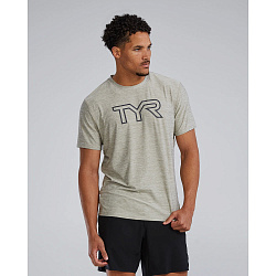 Футболка TYR Men's Airtec Tee Big Logo Solid/Heather