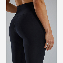 Тайтсы с высокой талией  TYR Womens's Base Kinetic High-Rise 3/4 Logo Leggings - Solid
