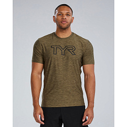 Футболка TYR Men's Airtec Tee Big Logo Solid/Heather