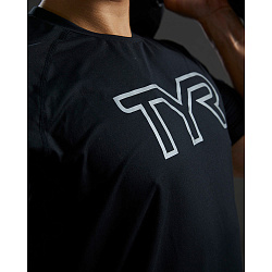 Футболка TYR Men's ClimaDry Raglan Tech Tee Big Logo - Solid