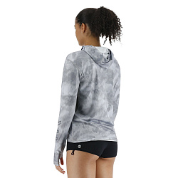 Лайкра с длинным рукавом TYR Women's SunDefense™ Vented Hooded Shirt - Turbulent