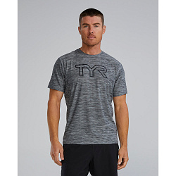 Футболка TYR Men's Airtec Tee Big Logo Solid/Heather