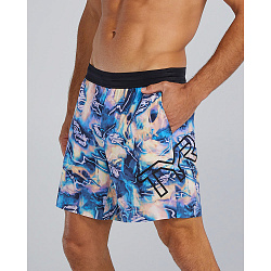 Шорты TYR Men's Hydrosphere Lined 7" Unbroken Shorts - Voltage Pazzo
