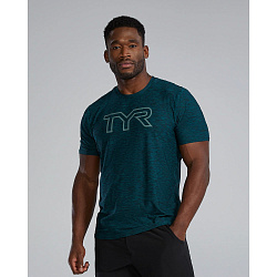 Футболка TYR Men's Airtec Tee Big Logo Solid/Heather