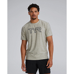 Футболка TYR Men's Airtec Tee Big Logo Solid/Heather